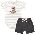 Body curto c/ Short em suedine Safari - Mini & Co