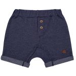 Shorts em malha denim Pinguim Navy - Mini & Co.