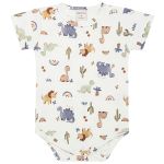 Body curto em algodão egípcio Dinos - Mini & Co.
