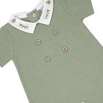 Macacão curto c/ golinha em algodão egípcio Capivara Boys - Mini & Co.