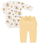 Body longo c/ Calça (Mijão) em algodão egípcio Capivara Girls - Mini & Co.