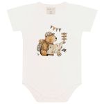 Body curto c/ Short em algodão egípcio Capivara Boys Xadrez - Mini & Co.