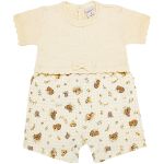 Macacão curto em tricot e algodão egípcio Capivara Girls - Mini & Co.