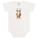Body curto c/ Short em algodão egípcio e piquet Vintage Toys Azul - Mini & Co
