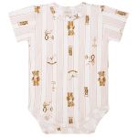 Body curto c/ Short babadinhos em algodão egípcio Vintage Toys Rosa - Mini & Co