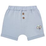 Body curto c/ Short em algodão egípcio Urso Tenista Azul - Mini & Co