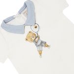 Macacão curto c/ golinha em algodão egípcio Urso Tenista - Mini & Co.