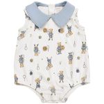 Body Romper c/ golinha em algodão egípcio Urso Tenista - Mini & Co.