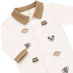 Macacão longo c/ golinha em tricot Safari - Mini & Co.