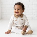 Macacão longo c/ golinha em tricot Safari - Mini & Co.
