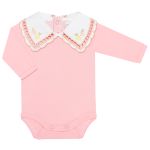 Body longo c/ Calça (Mijão) em algodão egípcio Limão Siciliano - Mini & Co.