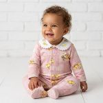 Macacão longo c/ golinha em algodão egípcio Limão Siciliano - Mini & Co.