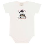 Body curto c/ Short em algodão egípcio Pinguim Navy - Mini & Co.
