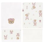 Kit com 2 toalhinhas de boca atoalhadas Ursa Tenista - Mini & Co.