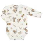 Body longo em algodão egípcio Urso Azul - Mini & Co.