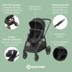 Travel System: Carrinho Anna³ + Bebê Conforto Citi + Base Essential Black - Maxi-Cosi