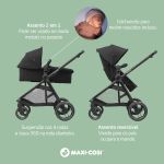 Travel System: Carrinho Anna³ + Bebê Conforto Citi + Base Essential Black - Maxi-Cosi