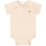 Body curto c/ Calça em ribana canelada Bege - Up Baby