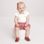 Body curto c/ Short em algodão Vichy Fruits - Up Baby