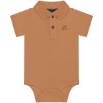 Body Polo em suedine Marrom Feno - Up baby