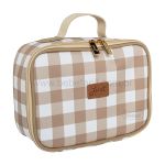 Kit 2 Necessaires para bebê Vichy Bege - Just Baby