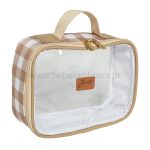 Kit 2 Necessaires para bebê Vichy Bege - Just Baby