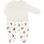 Macacão longo c/ golinha em tricot e algodão egípcio Joaninhas - Mini & Co.