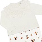 Macacão longo c/ golinha em tricot e algodão egípcio Joaninhas - Mini & Co.