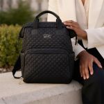 Mochila Maternidade Multifuncional Aurora Preto - Just Baby
