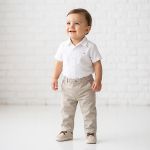 Calça Chino em sarja Areia - Bibe