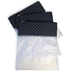 Kit Organizador 3 Saquinhos Porta Roupinhas Maternidade Aurora Preto - Just Baby