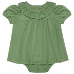 Body vestido c/ Gola em algodão Verde Oliva - Bibe