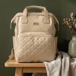 Mochila Maternidade Multifuncional Elegance Bege - Just Baby
