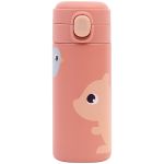 Garrafa Térmica Inox Parede Dupla Cloudy Rosa 320ml (3a+) - Buba