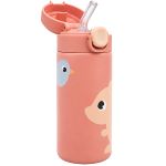 Garrafa Térmica Inox Parede Dupla Cloudy Rosa 320ml (3a+) - Buba