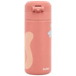 Garrafa Térmica Inox Parede Dupla Cloudy Rosa 320ml (3a+) - Buba