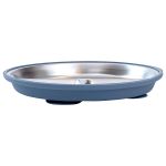 Pratinho em Inox e Silicone com Divisórias e Ventosa Azul (6m+) - Buba