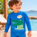 Conjunto de banho Jaca Croc: Camiseta Surfista +  Sunga - Tip Top