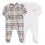 Pack 2 Macacões Longos Zíper em Algodão Egípcio George - Coquelicot