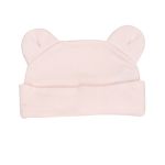 Macacão Longo com Touca em Algodão Egípcio Ursa Rosa - Coquelicot