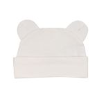 Macacão Longo com Touca em Algodão Egípcio Urso Off White - Coquelicot