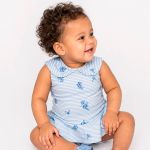 Maiô regata babadinhos c/ proteção UV FPS +50 Mirtilo - Tip Top