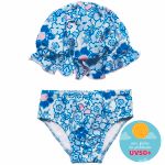 Conjunto de banho para bebê Mirtilo: Chapéu + Calcinha c/ proteção UV FPS +50 - Tip Top