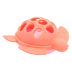 Mordedor com Chocalho em Silicone Tartaruga Rosa (4m+) - Buba