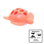 Mordedor com Chocalho em Silicone Tartaruga Rosa (4m+) - Buba