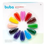 Giz de Plástico 12 Cores (3a+) - Buba