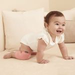 Joelheira Antiderrapante Urso Rosa (6m+) - Buba