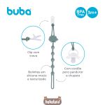 Prendedor de Chupeta em Silicone Cloudy Verde (3m+) - Buba