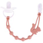 Prendedor de Chupeta em Silicone Cloudy Rosa (3m+) - Buba