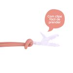 Prendedor de Chupeta em Silicone Cloudy Rosa (3m+) - Buba